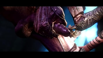 Girl enjoys breeding session by falmer and chaurus