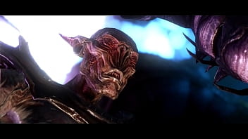 Girl enjoys breeding session by falmer and chaurus