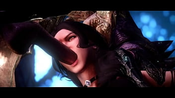 Girl enjoys breeding session by falmer and chaurus