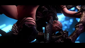 Girl enjoys breeding session by falmer and chaurus