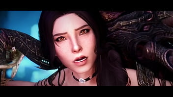 Girl enjoys breeding session by falmer and chaurus