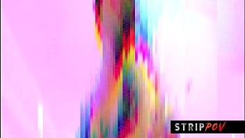 Hot brunette performs the sexiest striptease and lapdance with a happy ending