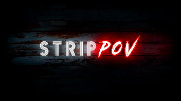 Hot brunette performs the sexiest striptease and lapdance with a happy ending