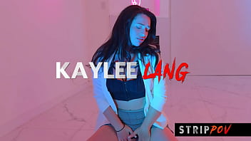 Hot brunette performs the sexiest striptease and lapdance with a happy ending