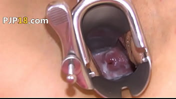 Gyno vibrators in her deep vagina cunt