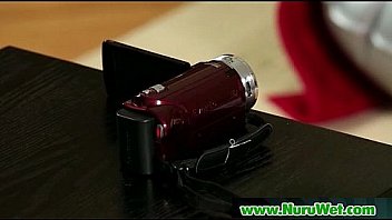 Nuru slippery gel on sexy horny client and relaxing massage 04