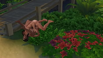 Азиатский качок трахнул в кустах толстожопую смуглую милфу с большими сиськами thumbnail