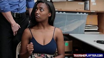 Black teen daya knight bent over desk and fucked doggy