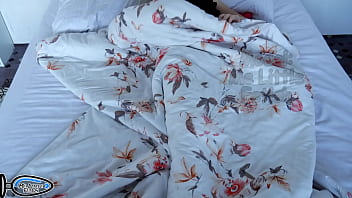 Stepbrother spends the night in next room and does not know that in morning i masturbate my big clit