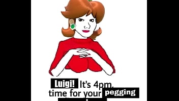 Mario brothers luigi is happy to peg