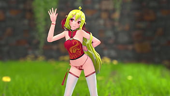 Chinese girl m22 hentai undress dancing strip mmd 3d blonde hair clip