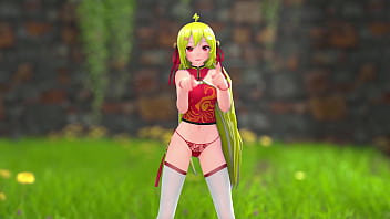 Chinese girl m22 hentai undress dancing strip mmd 3d blonde hair clip