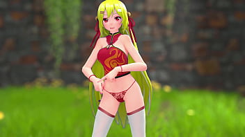Chinese girl m22 hentai undress dancing strip mmd 3d blonde hair clip