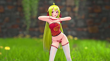 Chinese girl m22 hentai undress dancing strip mmd 3d blonde hair clip
