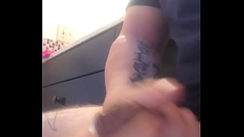 Cumming in the bathroom