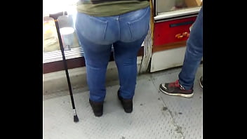 Juicy black butt in the store