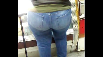 Juicy black butt in the store