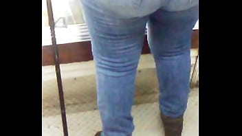 Juicy black butt in the store Juicy black butt in the store