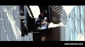 Check out the sexy brunette sarah twain riding two rods during this dp