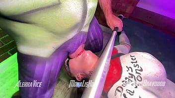 Cosplay bodypaint anal harley quinn and joker insanity