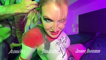 Cosplay bodypaint anal harley quinn and joker insanity