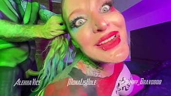 Cosplay bodypaint anal harley quinn and joker insanity