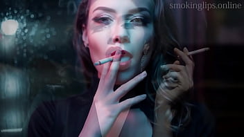 Smoking fetish ai movie red lipstick