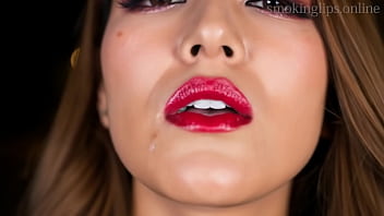 Smoking fetish ai movie red lipstick
