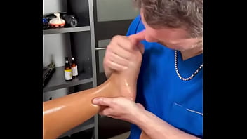 Huge natural tits ebony lily starfire getting fucked after massage