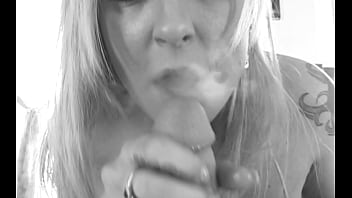 Cock smoker busty blonde milf lights up fat cock
