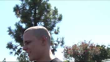 Her checkered dress stays on as her tits are freed and her vagina penetrated by this man's