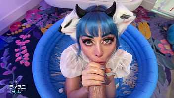 This milkmaid is here to milk out every last drop from you