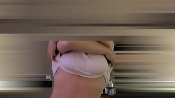 Tits fall out of shirt