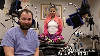 Raya nguyen sucks dick and gets fingered by doctor