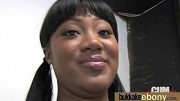 Interracial bukkake sex with black porn star 28