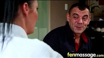 Sexy teen babe sucks and fucks at the massage table 8