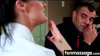 Sexy teen babe sucks and fucks at the massage table 8