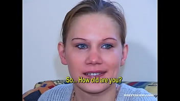 Newbie lena shows off her big natural tits and gets laid too