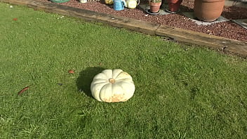 Nz Milf Sub Uses Huge Pumpkin As Her Toilet While Her Master Films The Action thumbnail