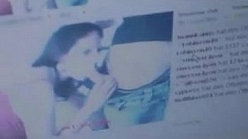 He cums on her big tits