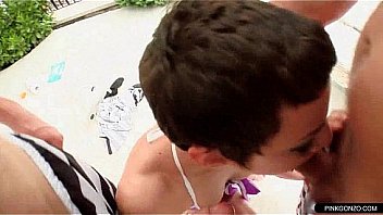 Brunette girl rammed roughly from behind