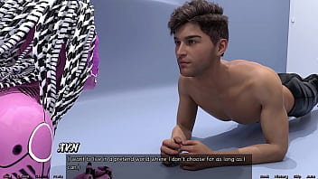 Stranded in space #73 sexy yoga with ai robot