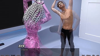 Stranded in space #73 sexy yoga with ai robot