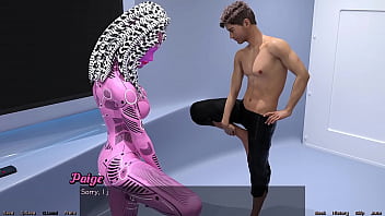 Stranded in space #73 sexy yoga with ai robot