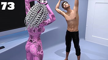 Stranded in space #73 sexy yoga with ai robot