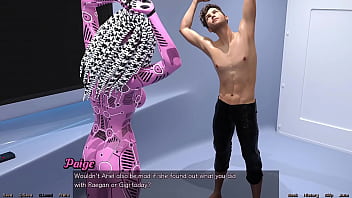 Stranded in space #73 sexy yoga with ai robot