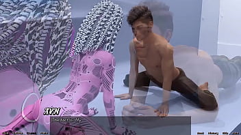 Stranded in space #73 sexy yoga with ai robot