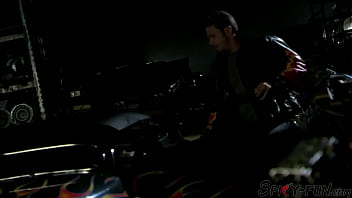 Brunette slut is deepthroating the cock