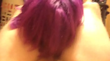 My purple haird cocksucker