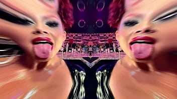 Busty redhead oily strip tease trailer